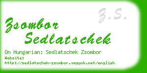 zsombor sedlatschek business card